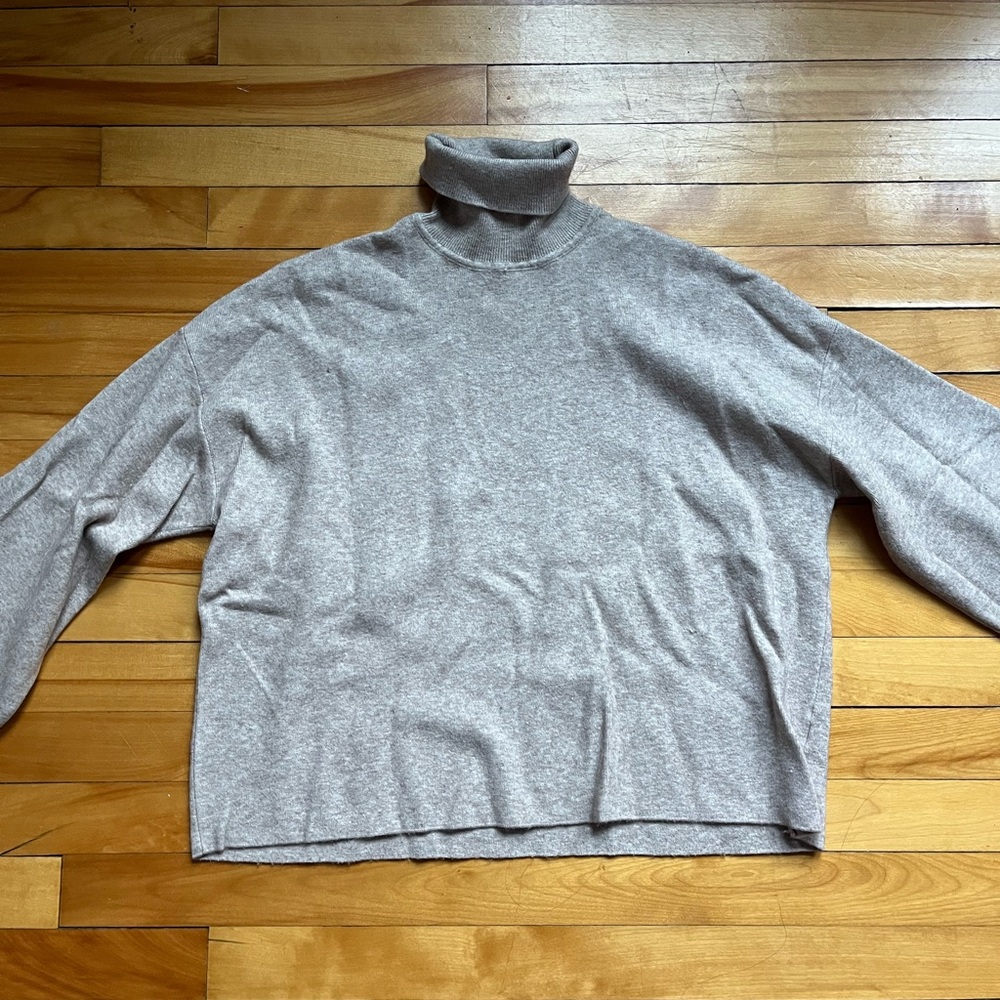 Beige Turtleneck Sweater
